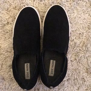 Steve Madden Frilie Womens Sneakers Shoes Black